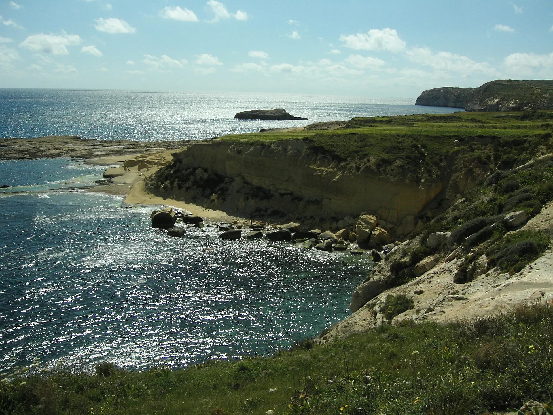 The Gozo coastline at golden hour